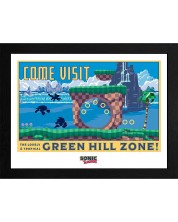 Αφίσα με κορνίζα  GB eye Games: Sonic the Hedgehog - Green Hill Zone