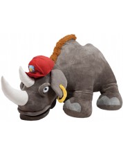 Λούτρινο παιχνίδι Amek Toys - Ρινόκερος με καπέλο, 65 εκ