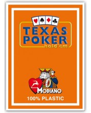Πλαστικές κάρτες πόκερ Texas Poker - πορτοκαλί πλάτη
