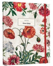 Σημειωματάριο Victoria's Journals Florals - Poppy , κρυφό σπιράλ, σκληρό εξώφυλλο, σε γραμμές -1
