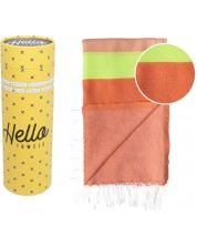 Πετσέτα θαλάσσης σε κουτί Hello Towels - Neon, 100 х 180 cm,100% βαμβάκι, πορτοκαλο-πράσινο -1