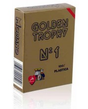 Πλαστικά τραπουλόχαρτα Golden Trophy -κόκκινη πλάτη -1