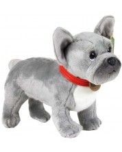 Λούτρινο παιχνίδι  Rappa Eco Friends - Dog French Bulldog, όρθιο, γκρι, 30 cm -1