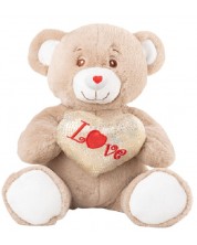 Λούτρινο παιχνίδι Amek Toys - Αρκούδα με καρδιά, 35 εκ -1