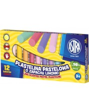 Πλαστελίνη Astra - Με άρωμα λάιμ, 12 χρώματα -1