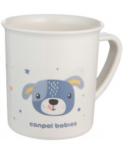 Πλαστικό ποτήρι με χερούλι Canpol - Cute Animals, 170 ml, μπλε -1