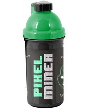 Πλαστικό μπουκάλι Paso Pixel Miner - Με ιμάντα ώμου, 500 ml