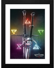 Αφίσα με κορνίζα ABYstyle Games: The Witcher - Signs & Swords -1