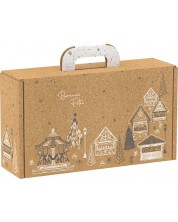 Κουτί δώρου Giftpack Bonnes Fêtes - Κραφτ, 33 cm -1