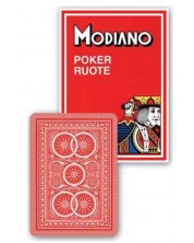 Κάρτες για  πόκερ Modiano Poker Ruote - κόκκινη πλάτη