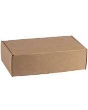 Κουτί δώρου  Giftpack - 33 x 18.5 x 9.5 cm, κραφτ και γκρι -1