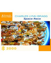 Παζλ Pomegranate 2000 κομμάτια - Διαστημικός αγώνας, Charles Lynn Bragg -1