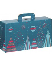 Κουτί δώρου Giftpack Bonnes Fêtes - Μπλε, 33 cm -1