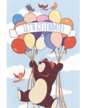 Κάρτα  iGreet - Γιορτή με αρκούδα -1