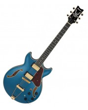 Ημιακουστική κιθάρα Ibanez - AMH90, Prussian Blue Metallic -1