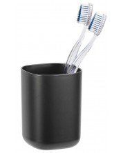 Θήκη για οδοντόβουρτσα Wenko - Davos, 7.7 х 10.5 cm, μαύρο ματ -1