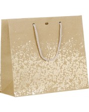 Σακούλα δώρου Giftpack - 25 x 10 x 22 cm, καφέ και χρυσό -1