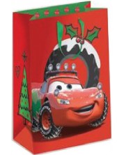 Σακούλα δώρου Zoewie Disney - Cars Xmas, 26 x 13.5 x 33.5 cm 
