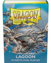 Προστατευτικά καρτών Dragon Shield Dual Sleeves - Small Matte Lagoon (60 τεμ.) -1