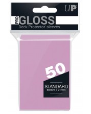 Προστατευτικά καρτών Ultra Pro - PRO-Gloss Standard Size, Pink (50 τεμ.)