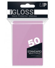 Προστατευτικά καρτών  Ultra Pro - PRO-Gloss Standard Size, Bright Pink (50 τεμ.)