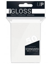 Προστατευτικά καρτών Ultra Pro - PRO-Gloss Standard Size, White (50 τεμ.)