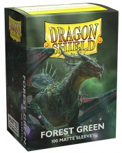 Προστατευτικά καρτών Dragon Shield Sleeves - Matte Forest Green (100 τεμ.)