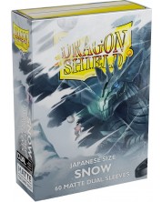 Προστατευτικά καρτών Dragon Shield Dual Snow Sleeves - Small Matte (60 τεμ.)