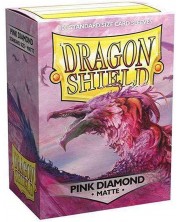 Προστατευτικά καρτών Dragon Shield Sleeves - Matte Pink Diamond (100 τεμ.) -1