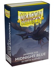 Προστατευτικά καρτών Dragon Shield Sleeves - Small Matte Midnight Blue (60 τεμ.) -1