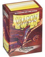 Προστατευτικά καρτών Dragon Shield - Matte Sleeves Standard Size, Crimson (100 τεμ.)