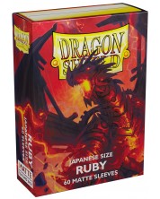 Προστατευτικά καρτών Dragon Shield Sleeves - Small Matte Ruby (60 τεμ.)
