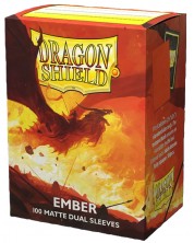 Προστατευτικά καρτών Dragon Shield Dual Sleeves - Matte Ember (100 τεμ.) -1