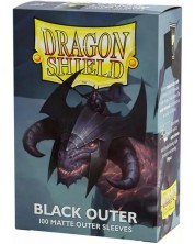 Προστατευτικά καρτών Dragon Shield Dual Sleeves - Matte Black Outer (100 τεμ.)