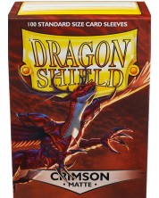Προστατευτικά καρτών Dragon Shield Sleeves - Matte Crimson (100 τεμ.) -1