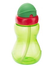 Μεταβατικό μπουκάλι με καλαμάκι και καπάκι  Canpol - Πράσινο, 270 ml -1