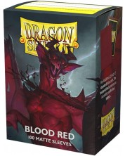Προστατευτικά καρτών Dragon Shield Sleeves - Matte Blood Red (100 τεμ.)