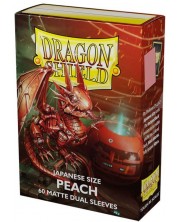 Προστατευτικά καρτών Dragon Shield Dual Sleeves - Small Matte Peach (60 τεμ.)