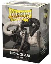 Προστατευτικά καρτών Dragon Shield - Non-Glare Matte V2 Clear Sleeves (100 τεμ.) -1