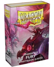 Προστατευτικά καρτών Dragon Shield Dual Sleeves - Small Matte Fury (60 τεμ.)