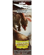 Προστατευτικά καρτών Dragon Shield Perfect Fit Sleeves - Sealable Smoke (100 τεμ.)