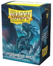 Προστατευτικά καρτών Dragon Shield - Matte Sleeves Standard Size, Midnight Blue (100 τεμ.) -1