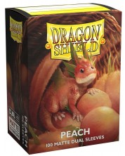 Προστατευτικά καρτών Dragon Shield Dual Sleeves - Matte Peach (100 τεμ.) -1