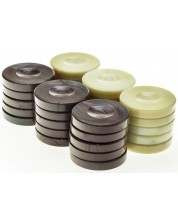 Πούλια για τάβλι Manopoulos - Pearl Checkers, акрилни, 36 mm