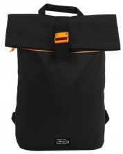 Σακίδιο πλάτης I-Total RPET - Μαύρο με πορτοκαλί, 26 l