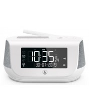 Ραδιοφωνικό ηχείο με ρολόι Hama - DR36SBT, λευκό