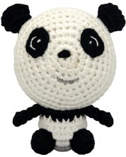 Χειροποίητο πλεκτό παιχνίδι Wild Planet - Panda, 12 cm