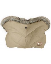 Γάντι καροτσιού  KikkaBoo - Luxury Fur, Beige -1