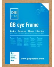 Μίνι κορνίζα αφίσας  GB eye - 52 x 38 cm, δρυς -1