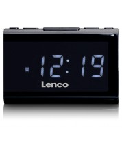 Ραδιοφωνικό ηχείο με ρολόι Lenco - CR-525BK, μαύρο -1